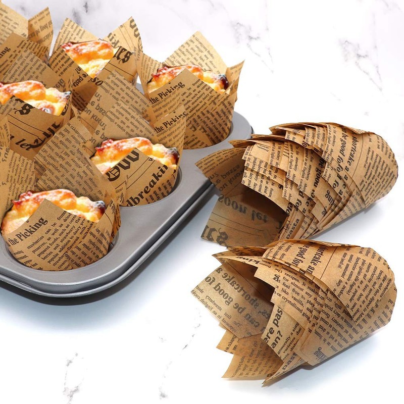 150 Pack Tulip Cupcake Liners Baking Cups Grease-Proof Muffin Wrappers News gallery
