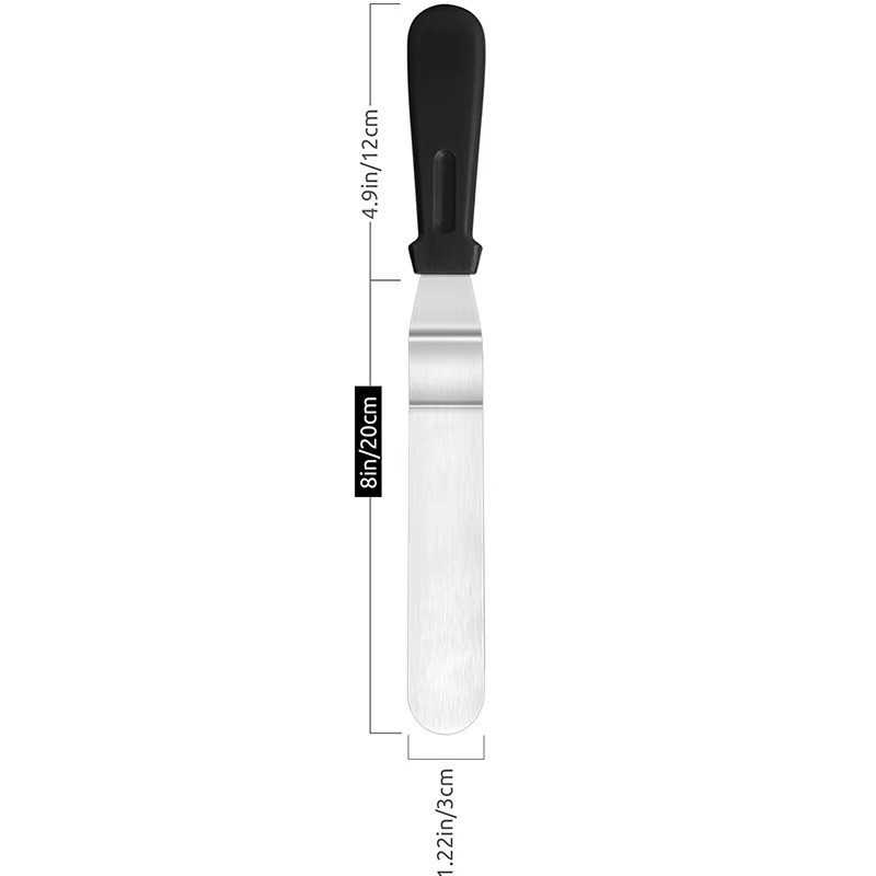 Stainless Steel Curved Handle Cake Spatula - Ideal for Frosting 1pcs 10inch gallery