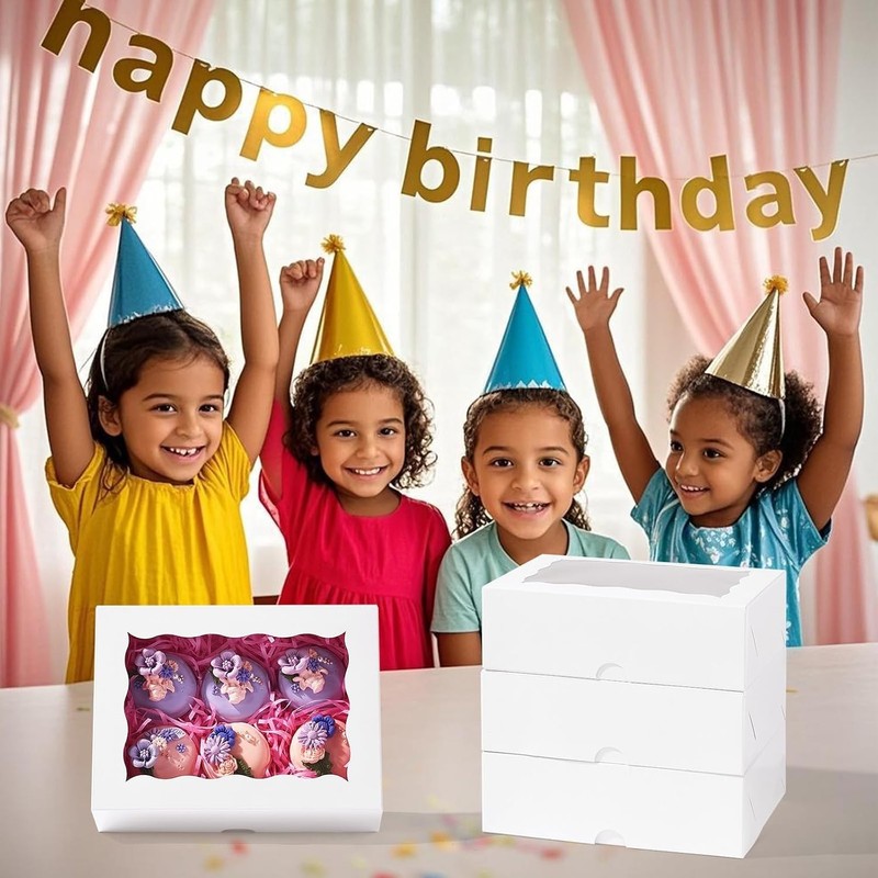 Sturdy 50PCS Pastry Boxes - Eco-Friendly, Effortless Assembly for Fresh Treats gallery