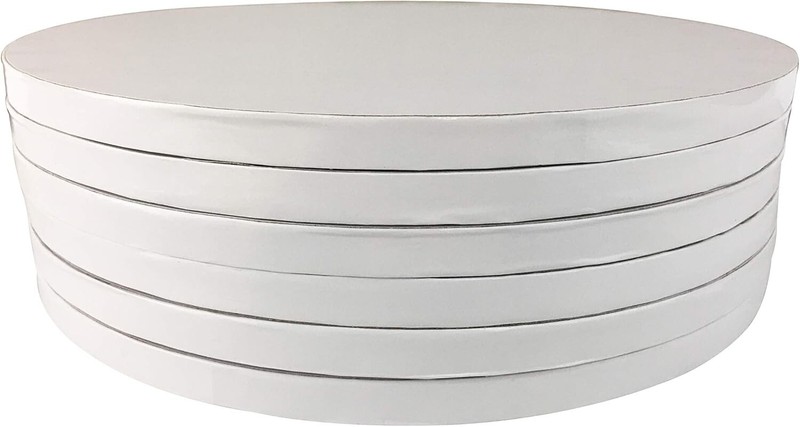 18 Inch Cake Board Drums Round, 6-Pack, White, Sturdy 1/2" Thick gallery