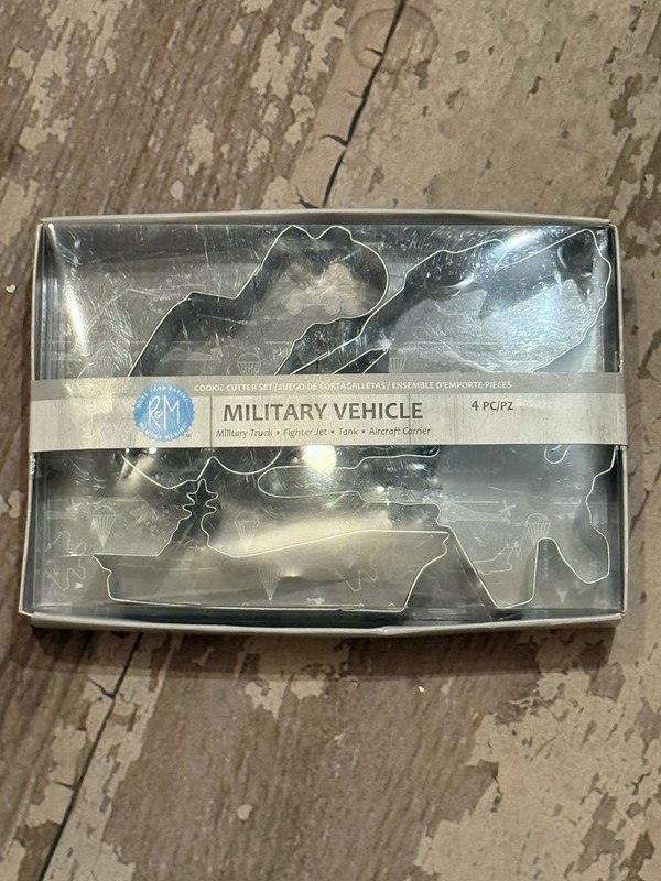 Military Vehicle Cookie Cutter Set Tank Jet Truck Carrier Baking New
