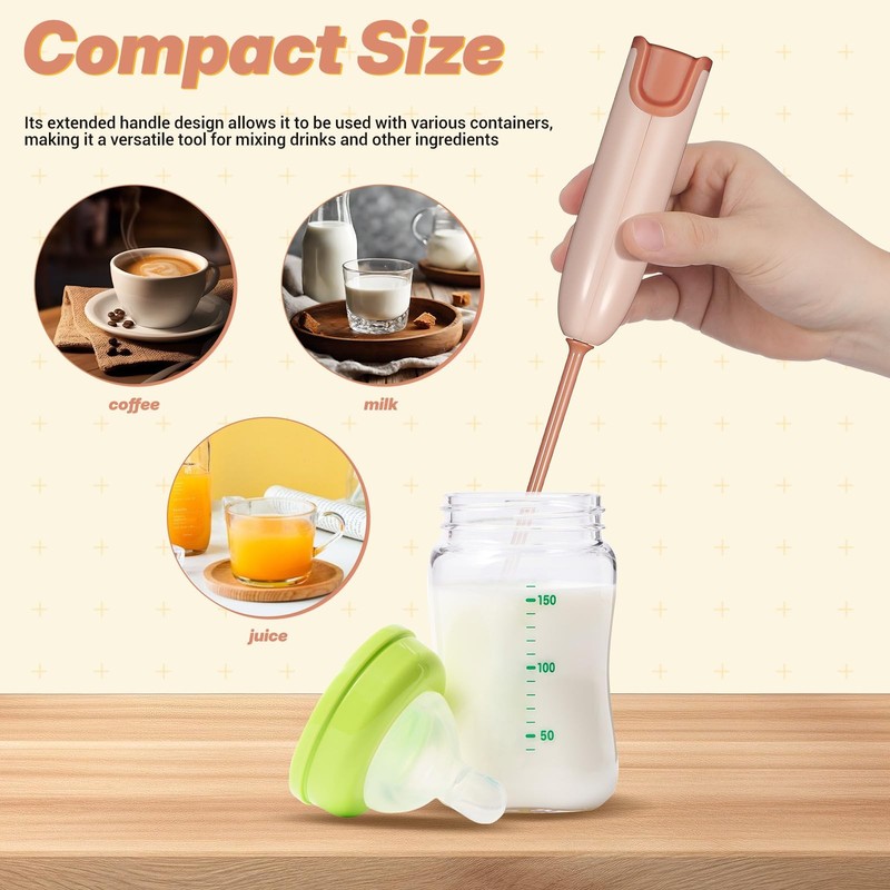 Handheld Electric Baby Formula Mixer - 2 Stirring Sticks, Ideal for Bottle, P... gallery