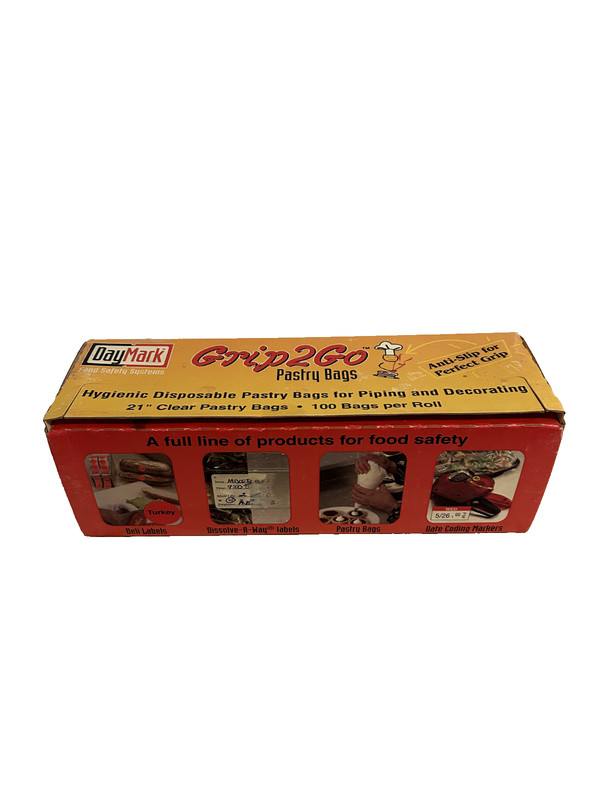 Daymark 112794 Grip2Go 21″ Clear Anti-Slip Pastry Bags Boxed 100 Bags