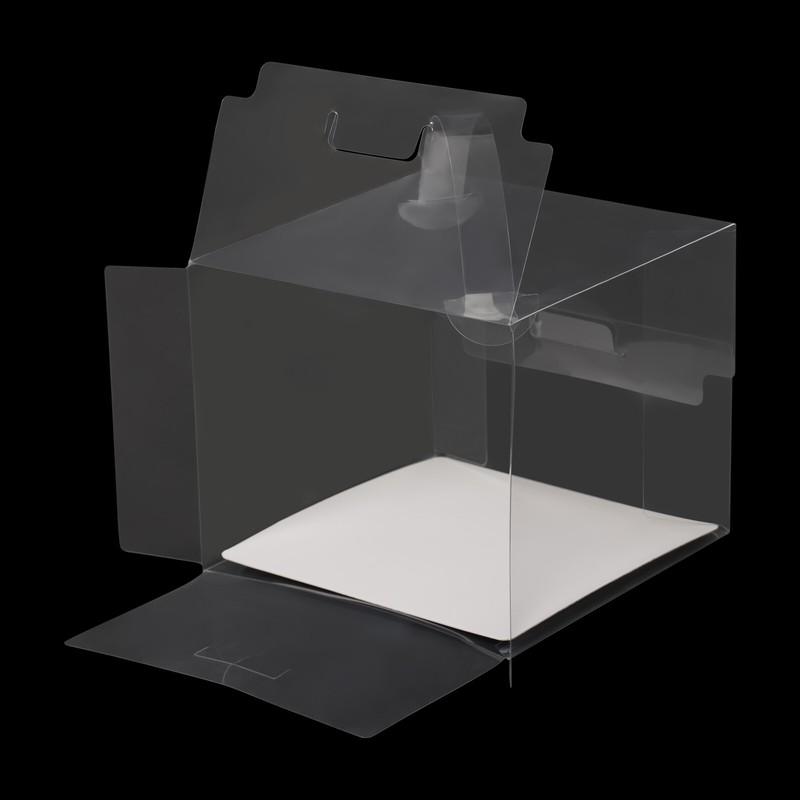 50Pcs Clear Cake Box Cake Display Boxes Cake Display Boxes 5.91*5.91*5.12 in gallery