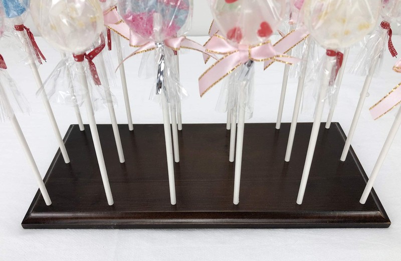 Cake Pop Stand Display - 18 Hole Rustic Wood Lollipop Holder, Candy or Sucker... gallery