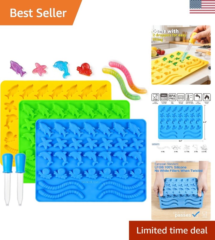 Versatile Silicone Gummy Molds – Ocean Creatures Perfect for Kids’ Treats
