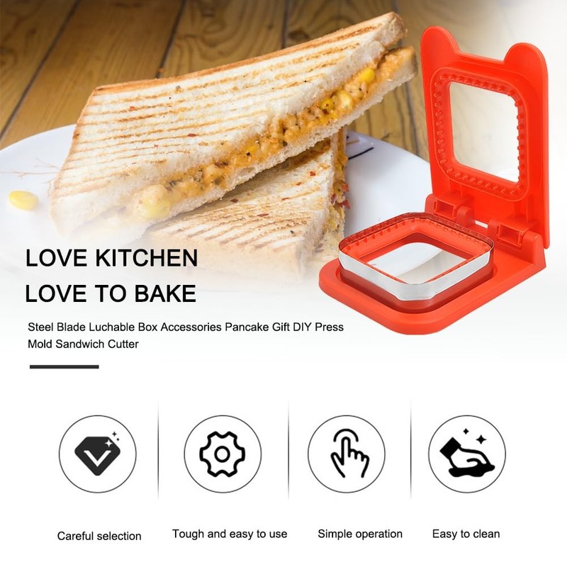 Sandwich Cutter and Sealer,Uncrustable Sandwich Maker,Home DIY Stainless Stee... gallery