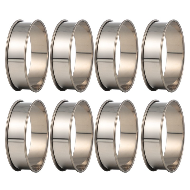 8pcs Mousse Molds Baking Tools Cake Cookies Molds Stainless Steel Moulds