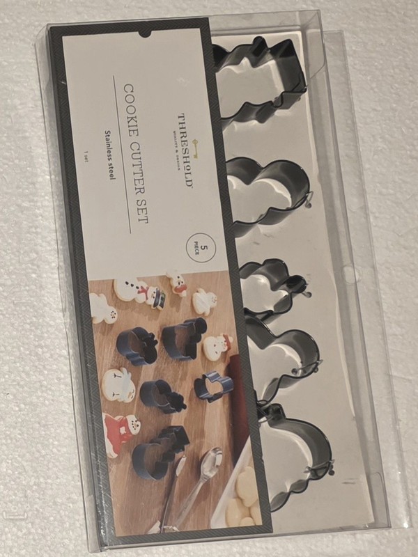 Threshold Snowman Family Cookie Cutter Set 5 Piece Stainless Steel NEW gallery