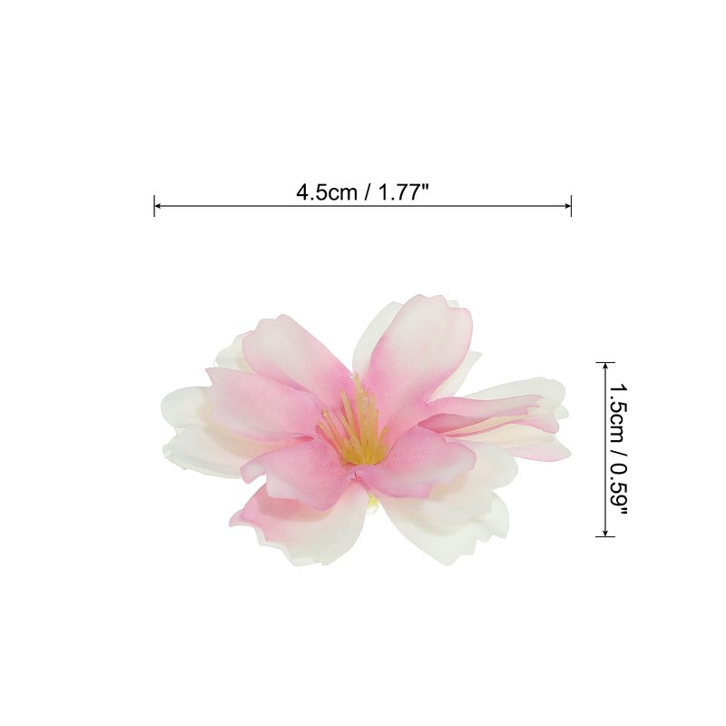 50Pcs 1.77" Artificial Silk Plum Blossom Flower Heads Fake for DIY, Light Purple gallery