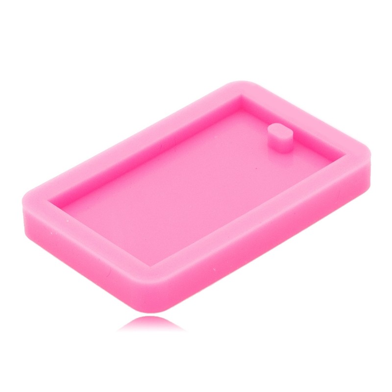 Rectangle Tag Keychain Silicone Mold with Hole for DIY Handmade Gift for Friend gallery