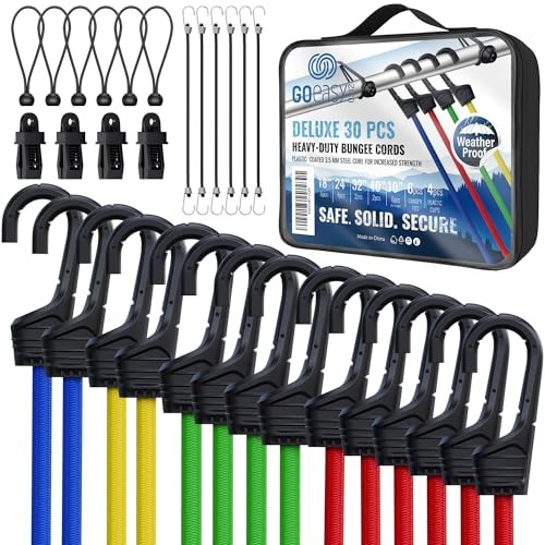 Bungee Cords with Hooks Heavy Duty PCS Multi-Color | 8", 10", 30 Multicolor