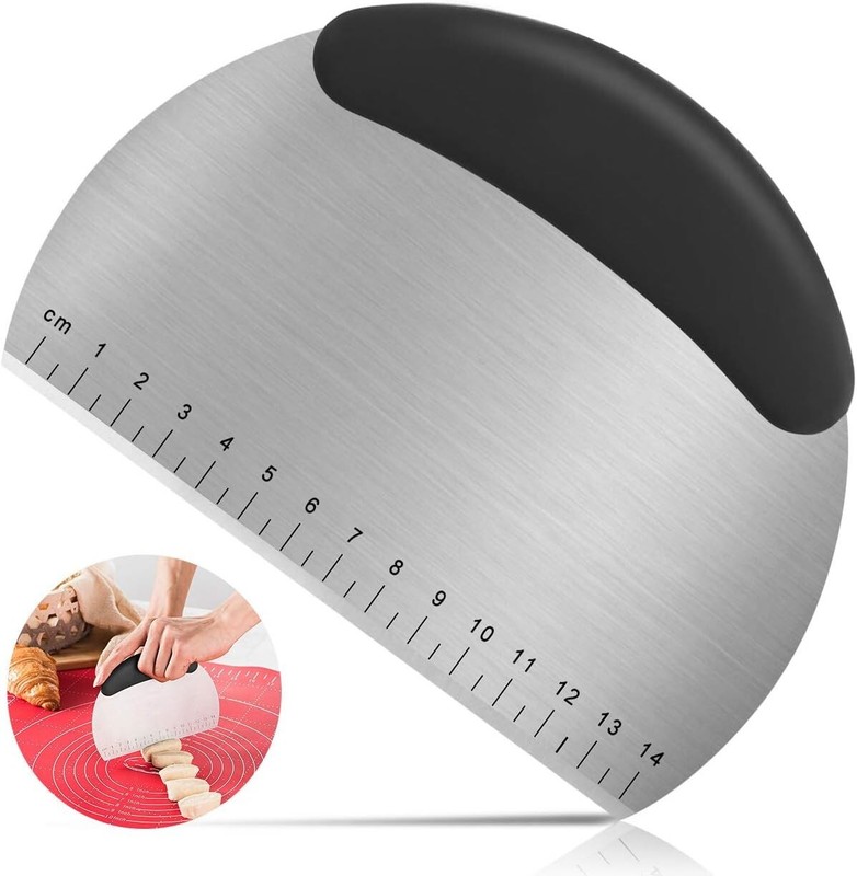 Dough Scraper and Bench Scraper – Pastry Cutter, Kitchen Tool for Baking