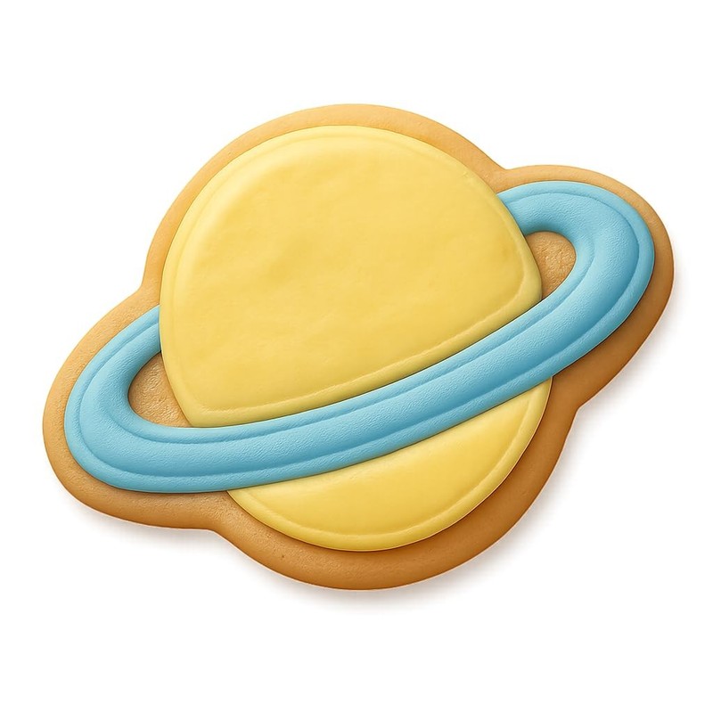 Magnetic Ring Planets Cookie Cutter & Stamp, Fondant & Clay - 4x3 gallery