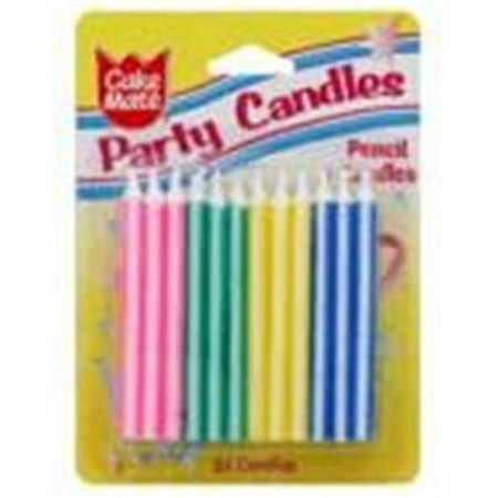 Cake Mate 24 Ct. Pencil Party Candles 1 pack