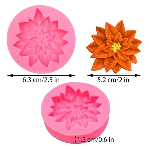 4PCS Christmas Holly Leaf Silicone Molds Chocolate Candy Fondant Mold gallery