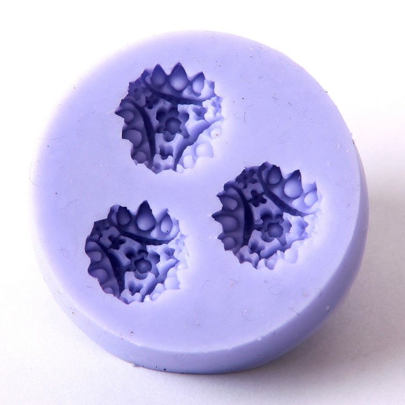 Flower Decoration Silicone Fondant Icing Chocolate Mould - 3 Cavity gallery