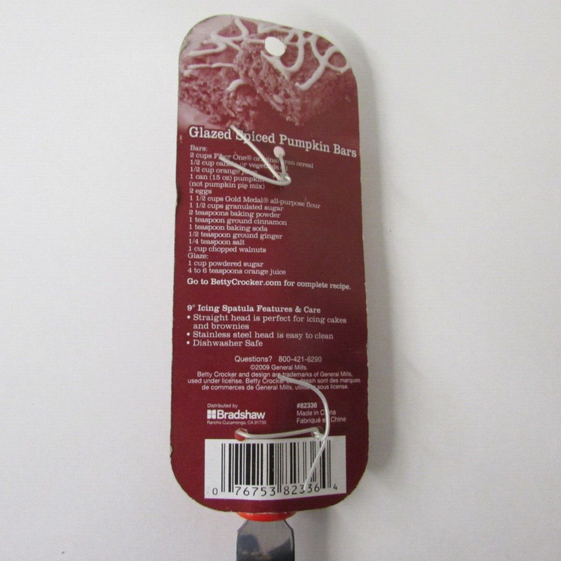 BETTY CROCKER 9 in. ICING SPATULA, STAINLESS STEEL BLADE, CONTOURED HANDLE gallery