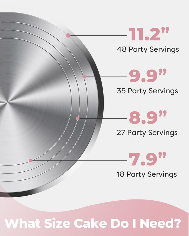 Aluminium Alloy Revolving Cake Stand 12 Inch Rotating Cake Turntable for Cake... gallery