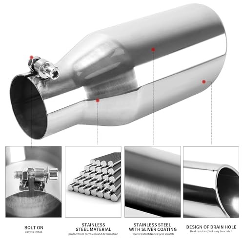 3" Inlet Exhaust Tip, Inlet:3",Outlet:5", Length:12" Stainless Steel Polishing gallery