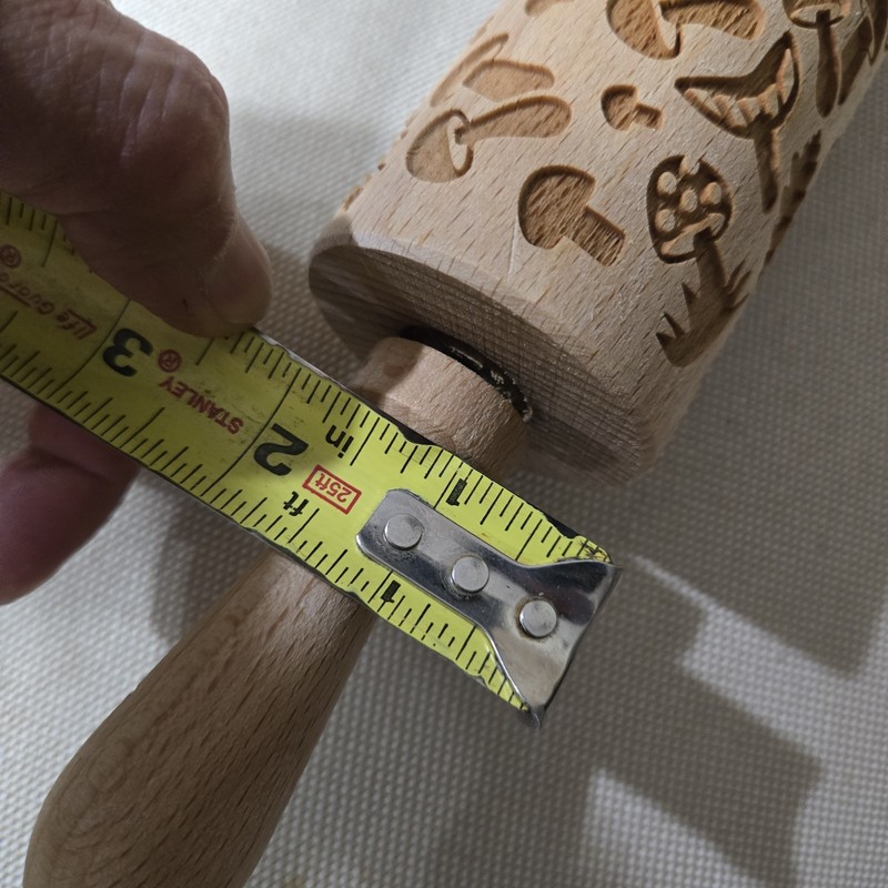 Wood Embossing Rolling Pin Mushrooms & Leaves Made in Poland Mood for Wood gallery