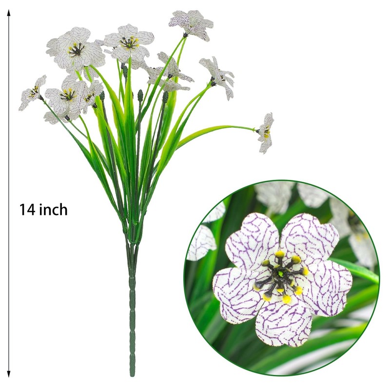 Tyiswy 21 Bundles Outdoor Artificial Flowers Uv Resistant Fake Silk Flowers No gallery