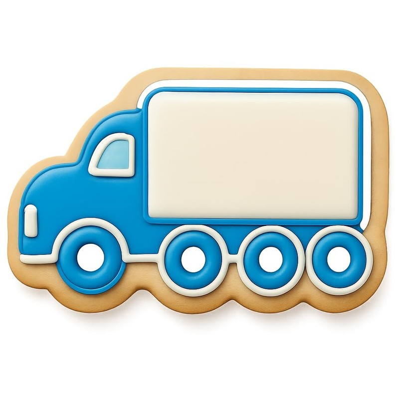 Long-Haul Semi Truck Cookie Cutter & Stamp - 4x2.5" Creative Baking Fun gallery