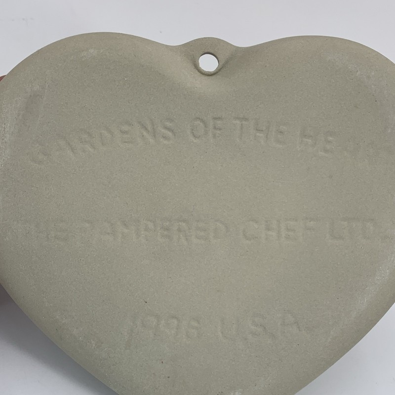 The Pampered Chef 1996 Gardens Of The Heart Clay Cookie Mold #2896 Free Shipping gallery