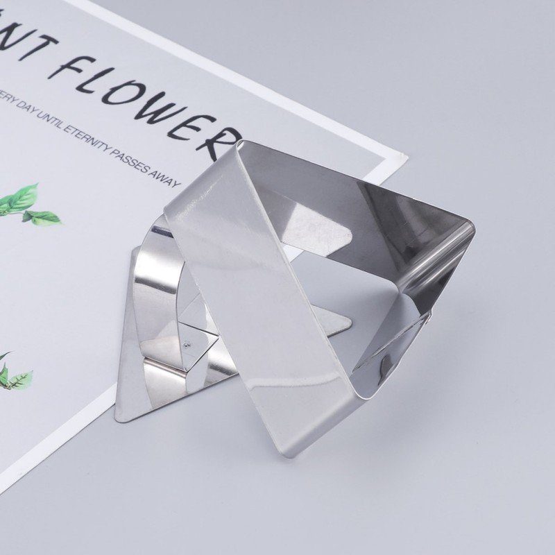 2 Pcs Stainless Steel Triangle Mousse Cutter Cake Mold for Home Baking gallery