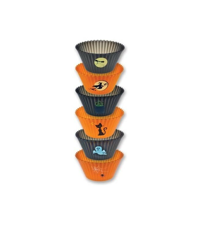 Tovolo Spatulart Halloween Silicone Cupcake Molds Set of 12 Six Designs NEW