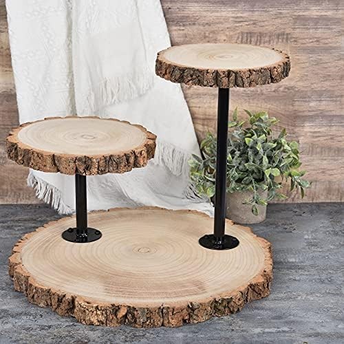 3-Tier Cupcake Wooden Stand 14" Tall Farmhouse Rustic Dessert Display rustic gallery