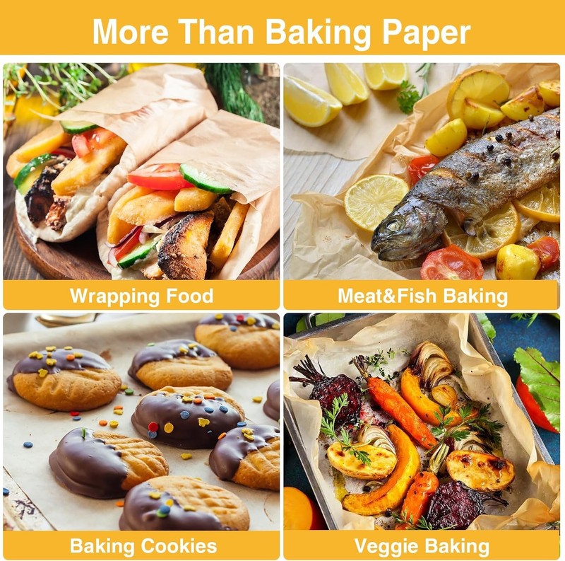 400 PCS Parchment Paper Sheets - OCEG 12x16 Inch Unbleached Pre-Cut gallery