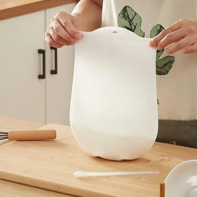 1pc Food Grade Silicone Kneading Bag with Drawstring and Noodle Bag gallery