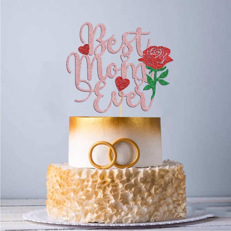 mom ever Cake Topper, Mother's Day Party Decorations,Mother's gallery