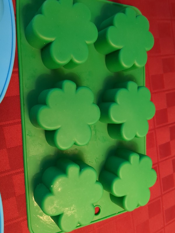 Lot of 3 Silicone Pastry Treat Molds - Shamrock & Easter Eggs gallery