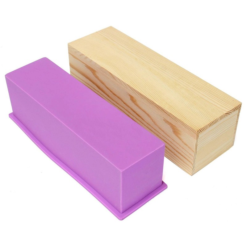 Ogrmar Silicone Soap Molds Kit-42 oz Wooden 11 x 3.5 x 3.2 inches, Purple gallery