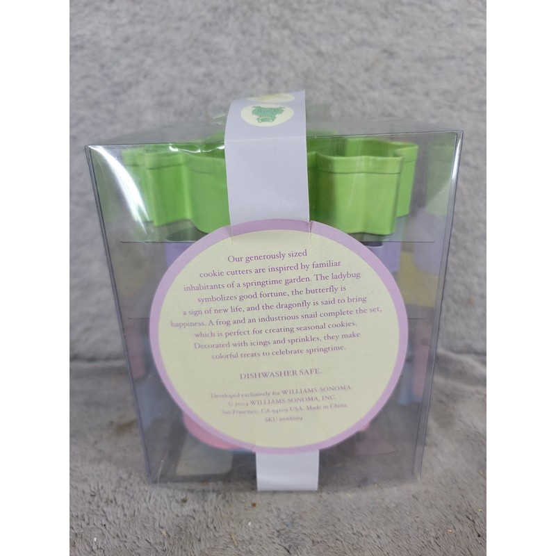 Williams Sonoma Garden Patch Cookie Cutters Set of 5 Frog Butterfly Ladybug gallery