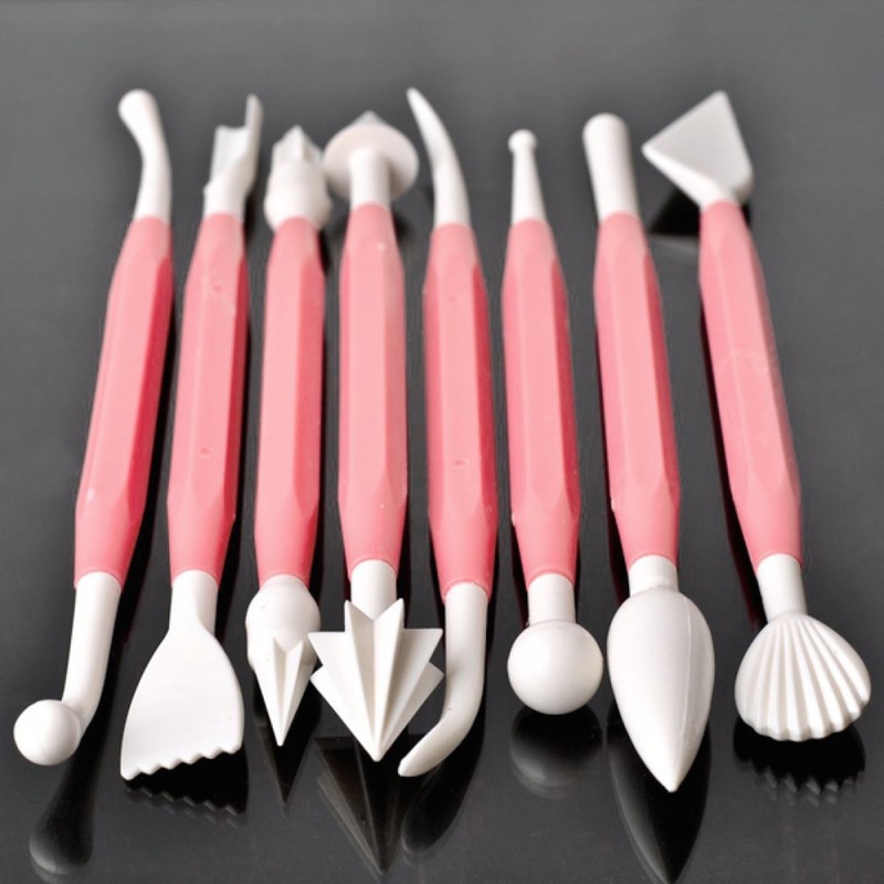 8 Pcs Double Ended Cake Decorating Tools Kit Modelling Sugarcraft Sculpting gallery