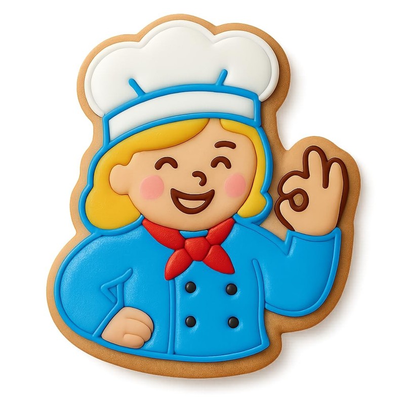Happy Chef Mom Cookie Cutter & Stamp, Fondant & Clay - 3.3x4" gallery