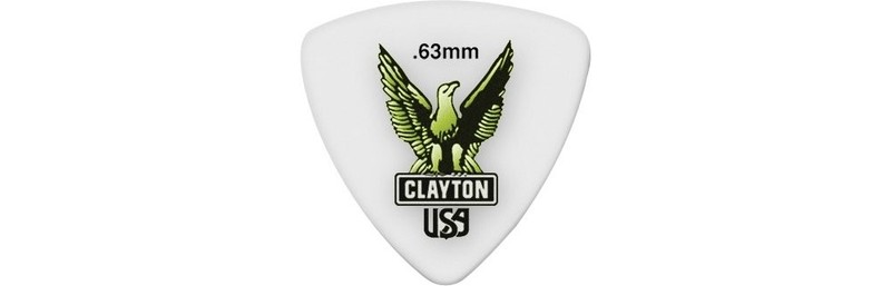 Clayton Acetal Rounded Triangle Guitar Picks .63 mm 1 Dozen gallery