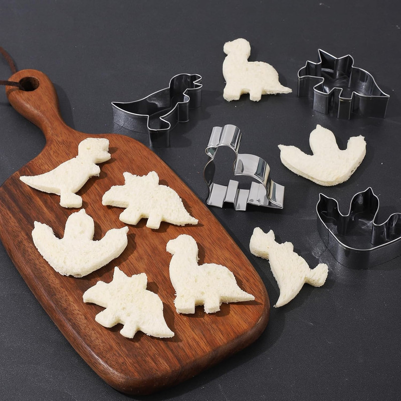Cookie Cutter Dinosaur Cookie Cutter Set Small Size Stainless Steel Shaped for gallery