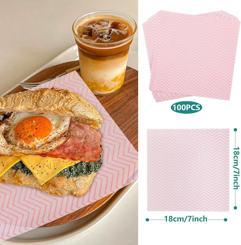 eRic Mother's Day Waxed Deli Paper Sheets for Snas 100 Pcs, 7 * 7 Inch gallery