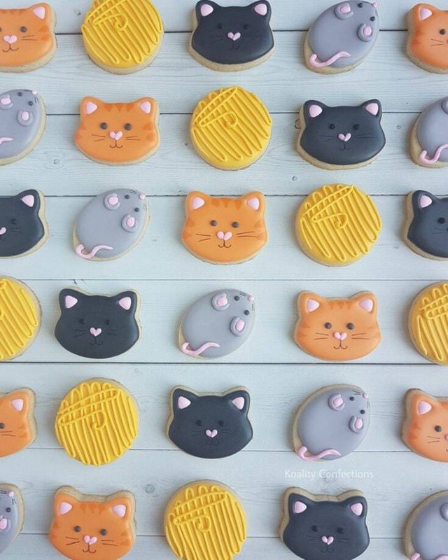 5 Piece Mini Cat Kitten Treat Cookie Cutter Set Metal Pet Animal Shelter Treats gallery