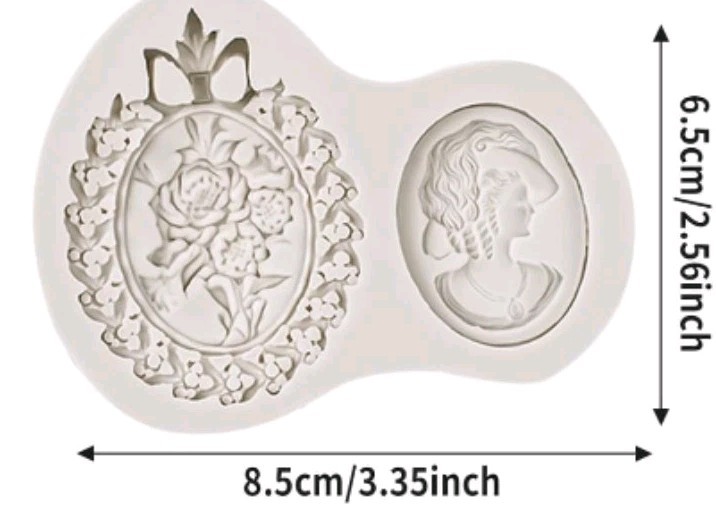Gray Silicone Cameo Fondant Or Chocolate Mold Or Craft Mold gallery