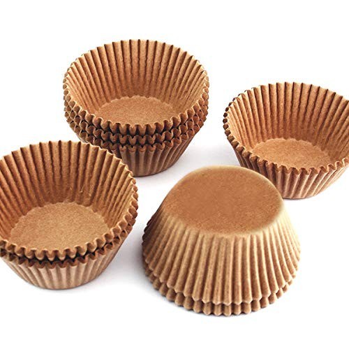 Paper Cupcake Liners 200 Pcs Standard Size Natural Baking Cups Greaseproof gallery
