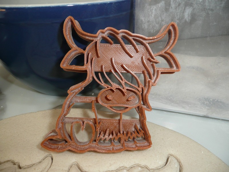 HIGHLAND COW LONG HAIR ANIMAL SET OF 2 COOKIE CUTTERS MADE IN USA PR1951 gallery