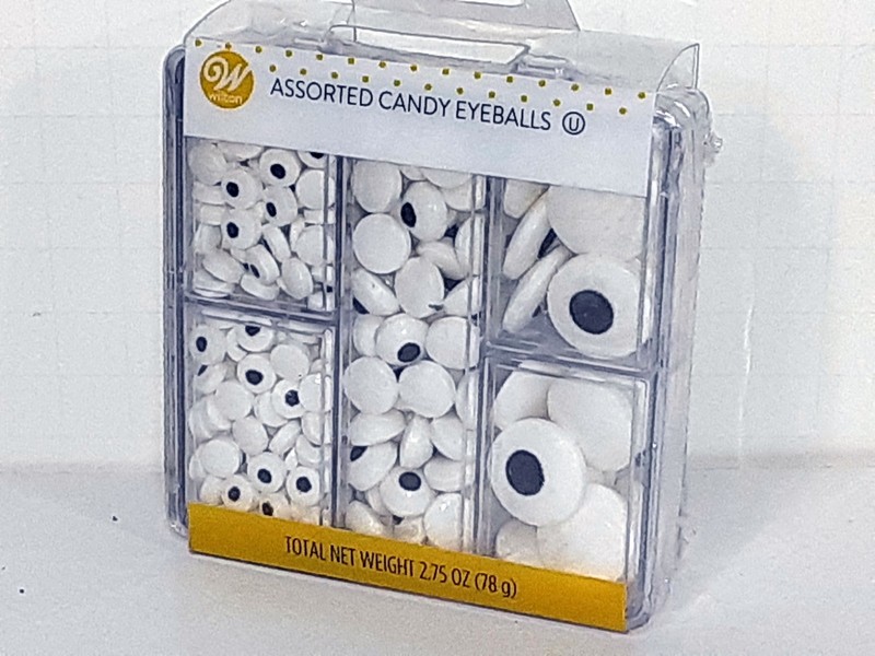 Wilton Edible Black White Candy Eyeball Eyes Cupcake Decoration Sprinkles 1Pkg