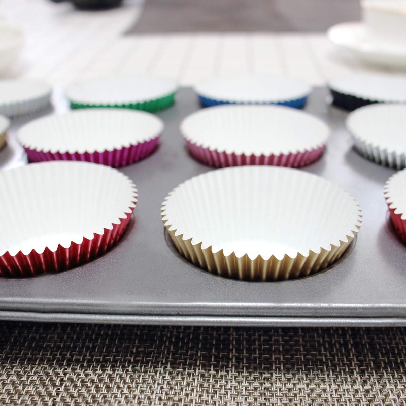 Silver Foil Cupcake Case Liners Baking Muffin Paper Cups Tools & Accessories gallery
