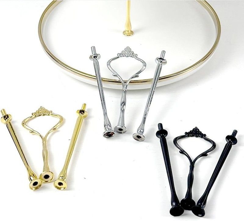 6 Sets 3 Tier Cake Plate Stand Handle, Cake Stand Hardware Handle Fittings Ho... gallery