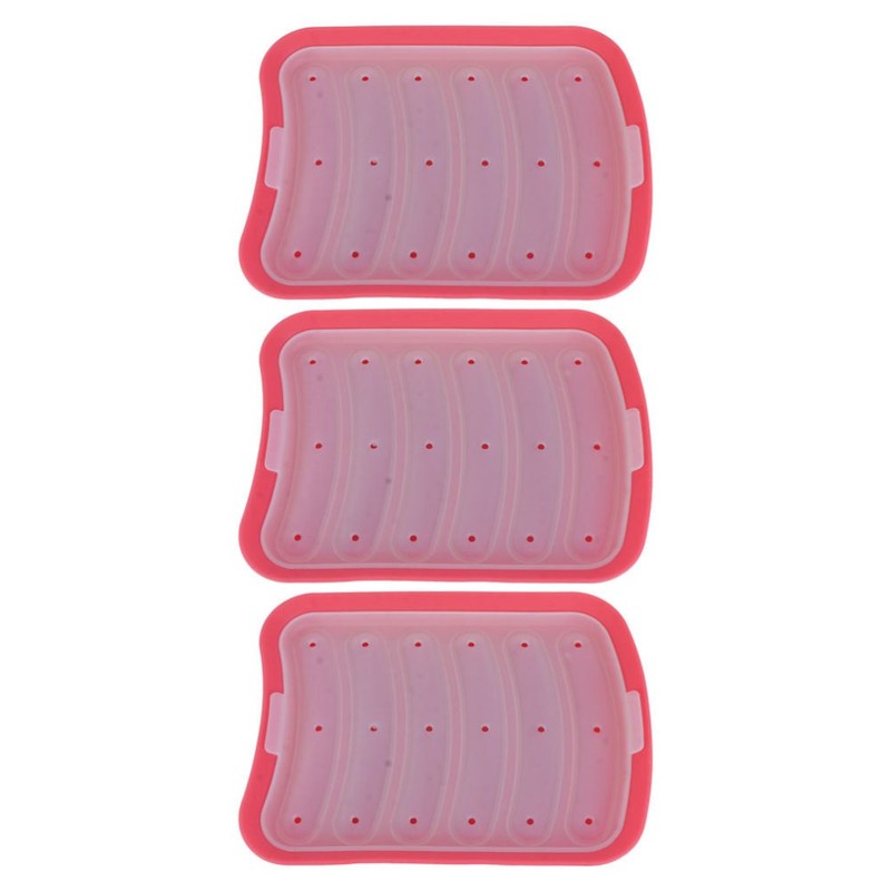 3 Pcs Sausage Baking Mold Moulds Dog Treat Silicone Molds Hot for
